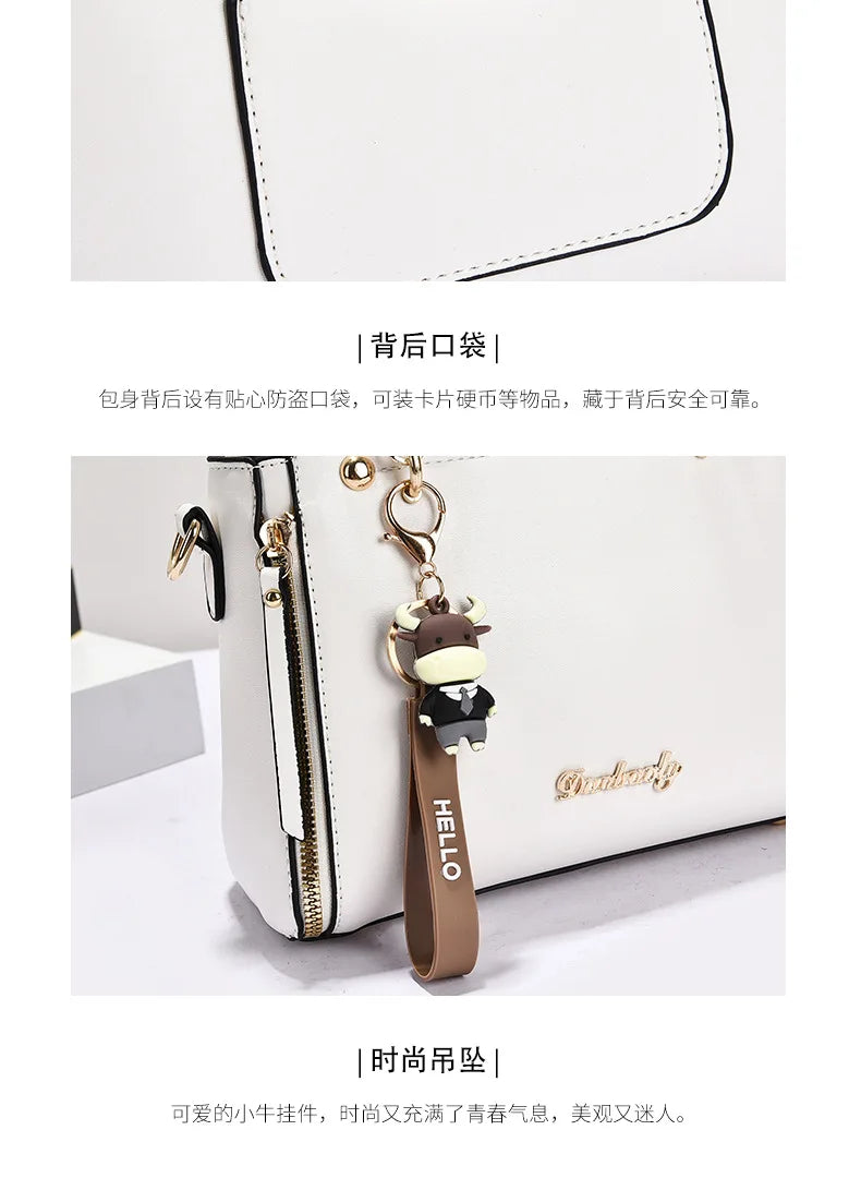 New women bag Fashion Shoulder bags handbag  for women 2025  Handbags leather Printed monogram single shoulder straddle bag