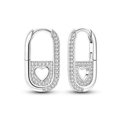 925 Sterling Silver Original Hoop Earring For Woman Luxury  Pendientes Wedding Jewelry Gift
