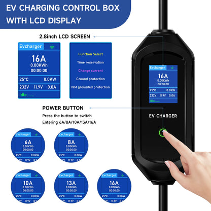 AFYEEV 11KW 16A EV Charger Type2 IEC62196-2 EVSE Charging Box Electric Car Charger CEE Plug GB/T Electric Vehicle Charger