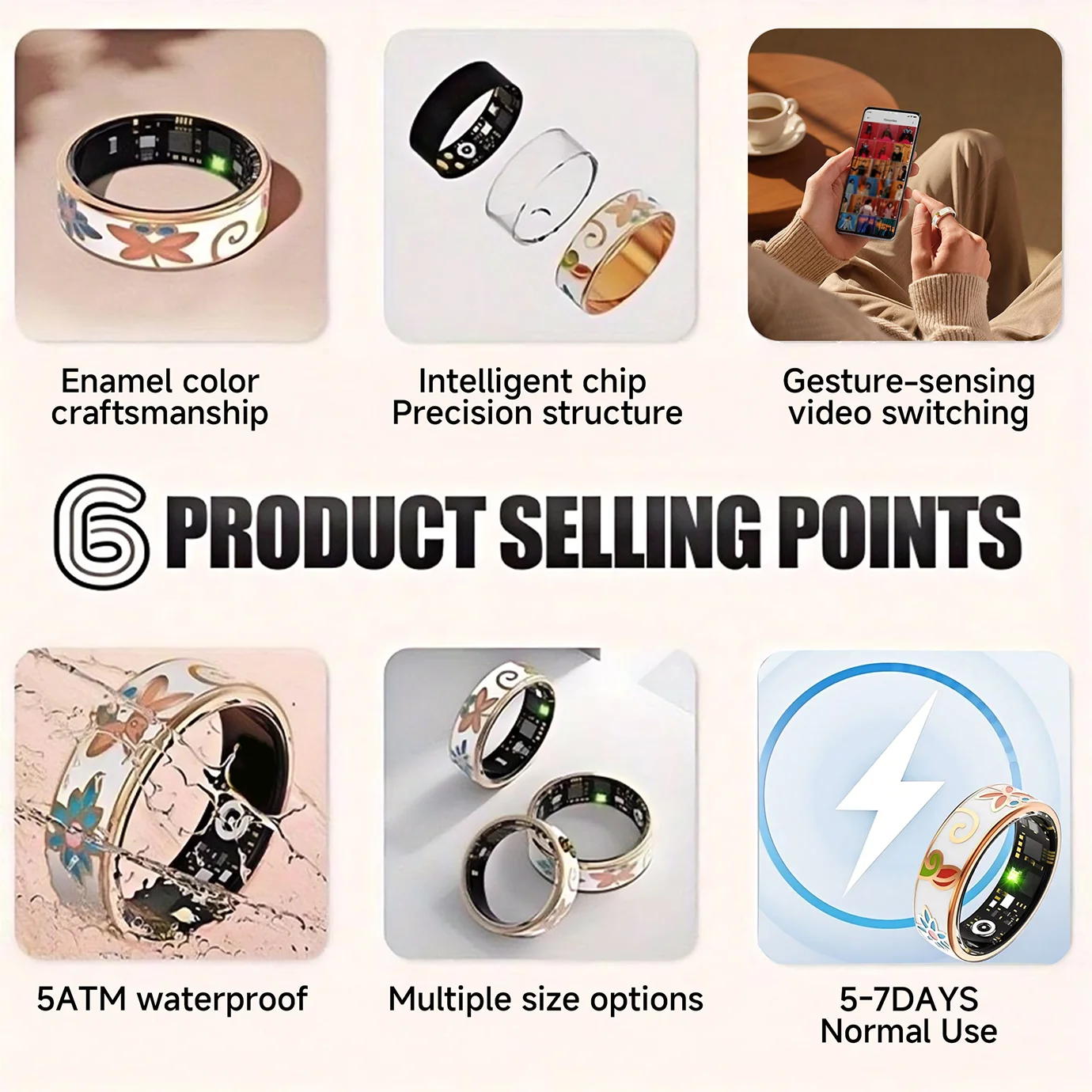 2026 New Healthy Smart Ring 5 ATM Waterproof Wireless Call Heart Rate/Sleep Oxygen Monitoring For Android/IOS Men Women Gifts