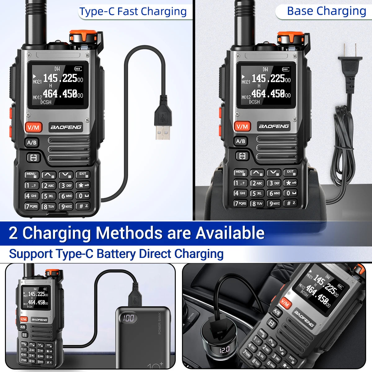 1/2PCS Baofeng UV-K61 Walkie Talkie Multi Band Wireless Copy Frequency 999CH Type-C AM DTMF NOAA UV-5R UV 5RH K6 K5(8) Ham Radio