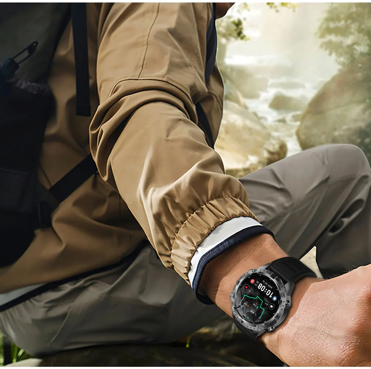 2026New Military Tank GPS SmartWatch Offline Map 10ATM Swim 2GB RAM Music Altitude Compass Bt Call Fitness Sports Smartwatch Men