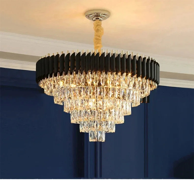 Luxury Crystal Pendant Lamp Lustre Home Decor Ceiling Chandelier Modern Dining Room Kitchen Bedroom Living Room Hanging Lights
