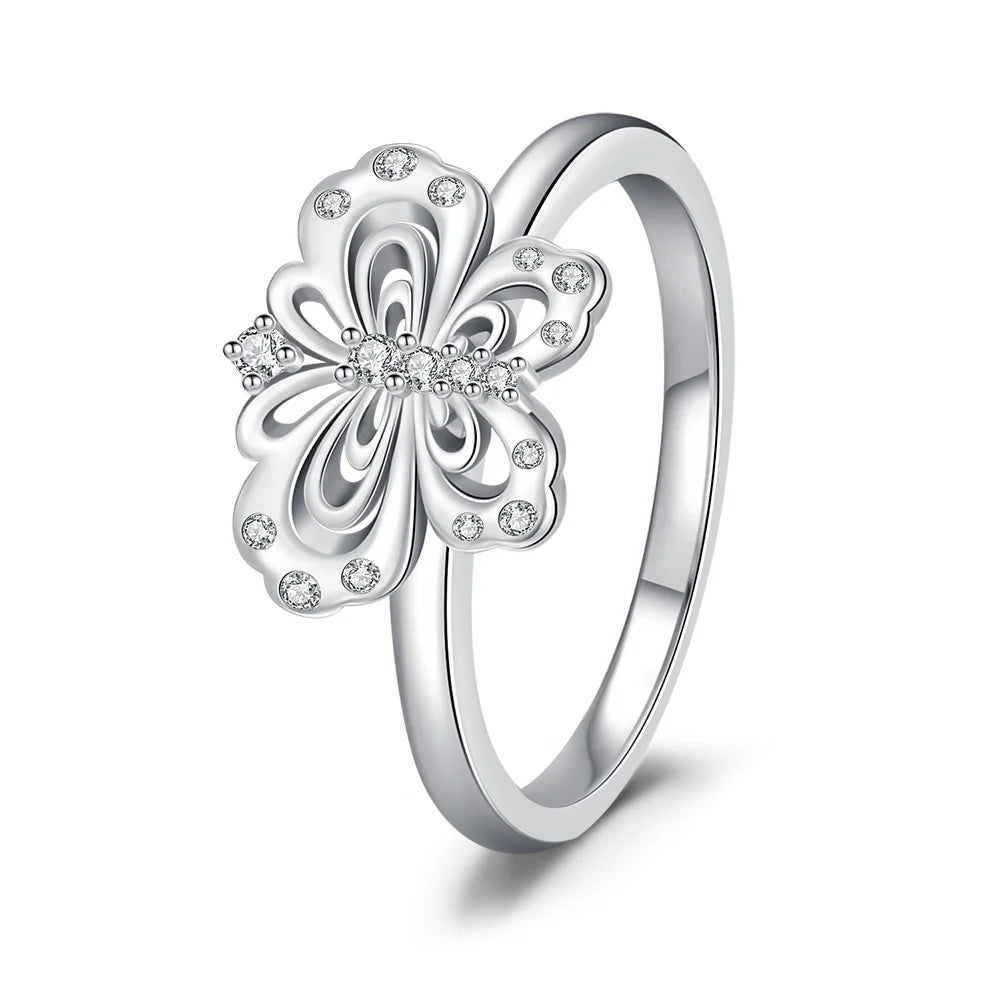 New Original Cartoon Animal Ring S925 Sterling Silver Rings Fashion Elegant Jewelry Romantic Gift For Woman Fine Butterfly Ring