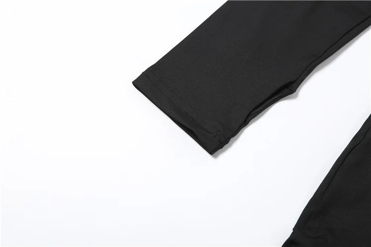 Weird Puss Basic Flared Jumpsuit Women Zip Letter Embroidery Full Sleeve Coquette Stretch Skinny Midnight Party Workout Overalls