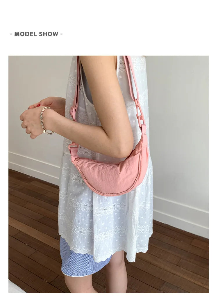 New Mini Women's Nylon Shoulder Bag Casual Sports Female Hobos Crossbody Bags Fashion Female Fanny Pack Purse Handbags