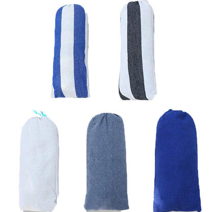 Outdoor Canvas Hammock Portable Single Double Thickened Anti-Rollover Striped Hammock Travel Camping Hanging Swing With Bag