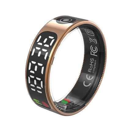 2026 New Smart Ring 5ATM Waterproof Bluetooth 5.1 Heart Rate Blood Oxygen Sleep Monitoring Men's and Women's Multi Sport Modes
