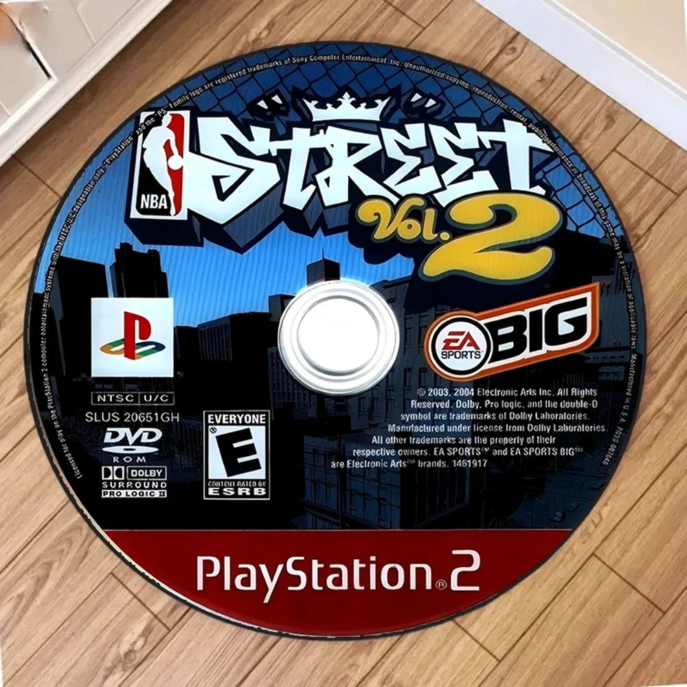 Round Game Machine Rug Living Room Bedroom Computer Chair Floor Mat Hanging Basket Mat Gaming Video Game Room Decorative Carpet