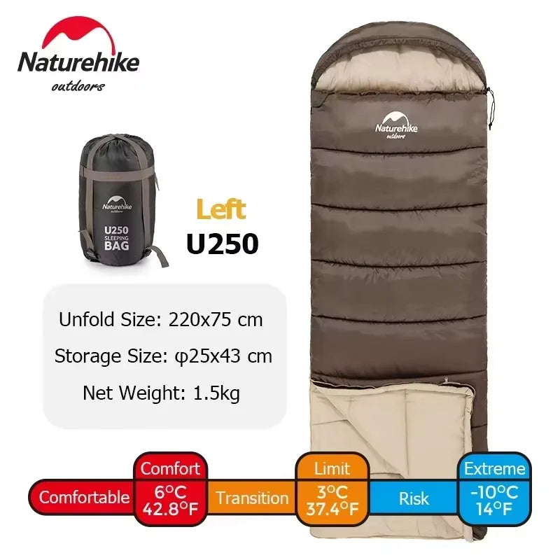 Naturehike Sleeping Bag Ultralight Winter Sleeping Bag Lightweight Waterproof Sleeping Bag Outdoor Camping Sleeping Bag