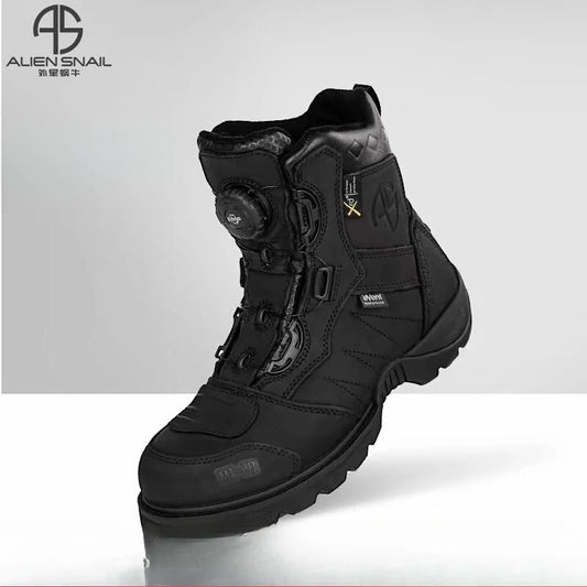 AlienSnail MT20 Motorcycle Riding Boots Windproof Waterproof Locomotive Shoes Men Racing Off-road Motorcycle Travel Rally boots
