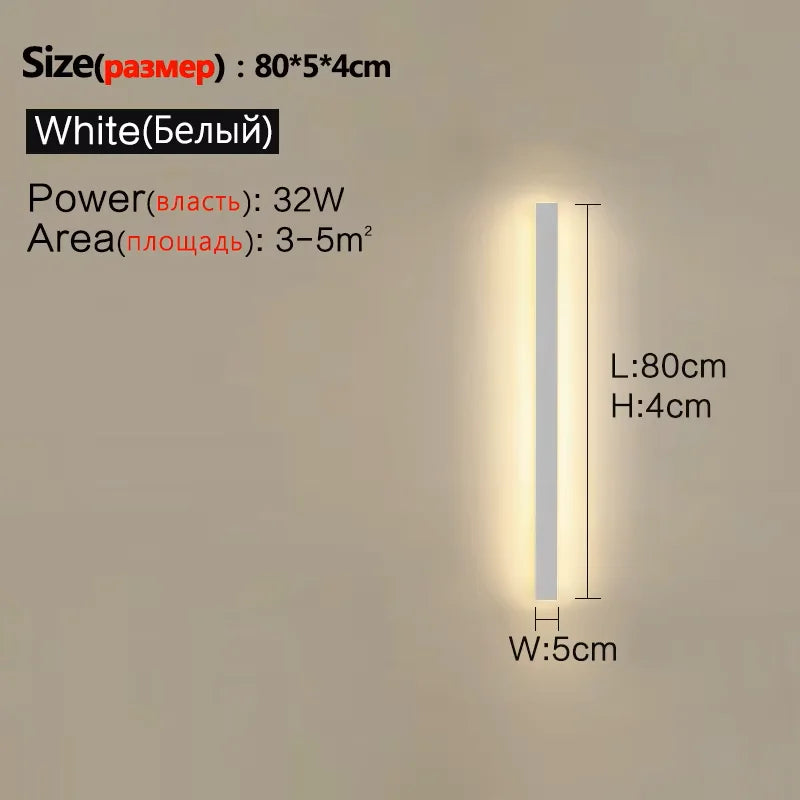 Waterproof LED Wall Light Minimalist LED Outdoor Wall Lamp Black Balcony Terrace Indoors Wall Decor IP65 Outside Garden Lights