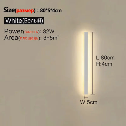Waterproof LED Wall Light Minimalist LED Outdoor Wall Lamp Black Balcony Terrace Indoors Wall Decor IP65 Outside Garden Lights