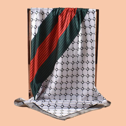 1PC Women's Summer Beach Accessory Fashion Satin Square Scarf 90*90inch Multi-use Headscarf Party Use Versatile Hair Towel