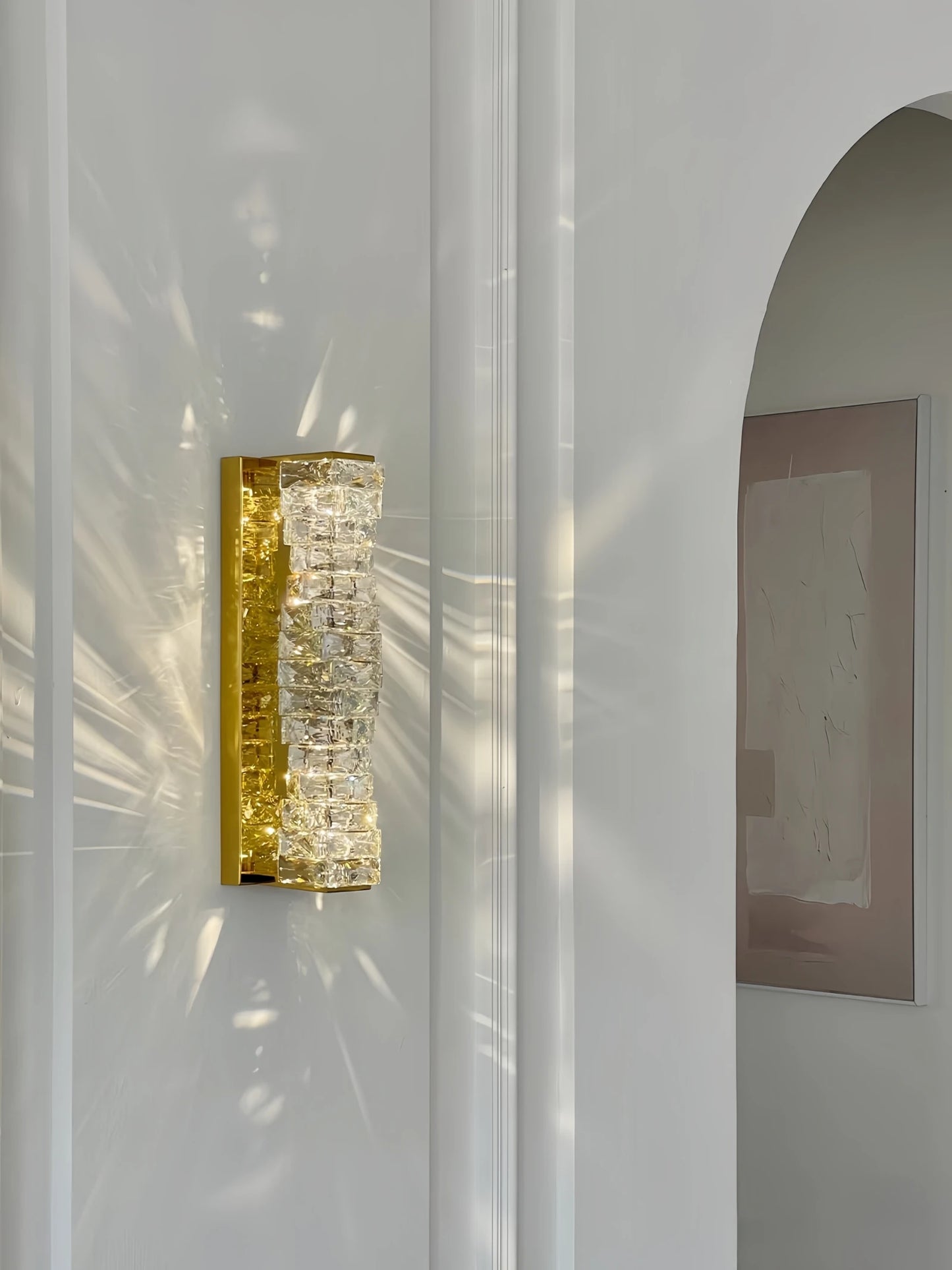 Luxury Crystal Wall Lamp Modern LED Sconce Chrome Gold Mirror Wall Light For Living Room Bedroom Aisle Indoor Decor Vanity Light