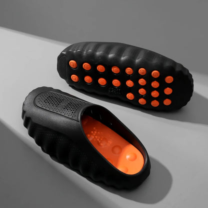 Men's Lightweight Outdoor Slippers Soft Thick Sole Breathable Sandals Non-Slip Summer Beach Slides for Casual Home Bathroom Use