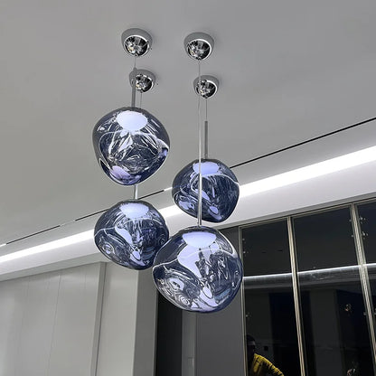 Nordic LED Pendant Lights Creative Restaurant Living Room Bedside Loft Indoor Chandelier Decoration Glass Hanging Light Fixture