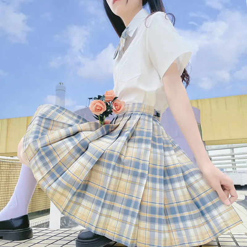 Japanese Bow Tie Skirt Set Student Pleated Skirt Jk Uniform Korean School Sexy Girl Preppy Style Seifuku Japanese School Uniform