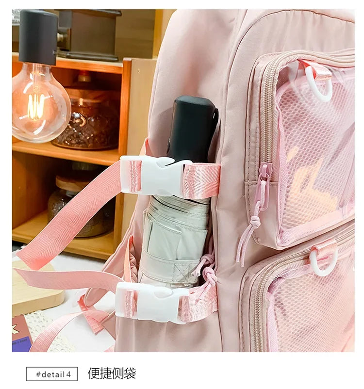 Japanese Kawaii Itabag Women New 2026 Transparent Backpack Women Large Capacity Ita Backpack School Bags for College Student JK