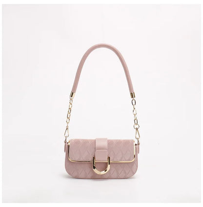 Sweet Pu Leather Women's Shoulder Bag Fashion Design Chain Ladies Underarm Bags Simple Square Female Handbags Crossbody Bag