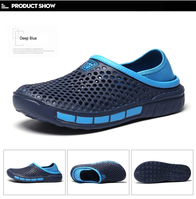 Summer Outdoor Men's Slippers Garden Clogs Male Casual Shoes Fashion Luxury Sandals Comfort Home Soft Slippers 40-47