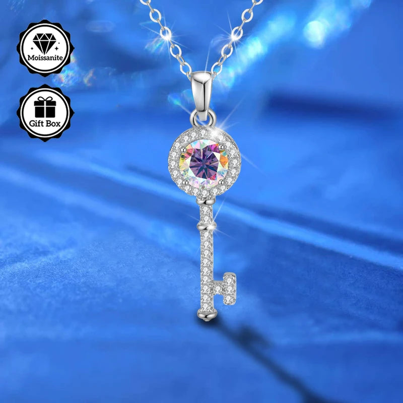 Christmas Gift for, Moissanite Necklace for Women, Jewelry for Women, Hypoallergenic Necklace, High Quality Jewelry, Bohemian,