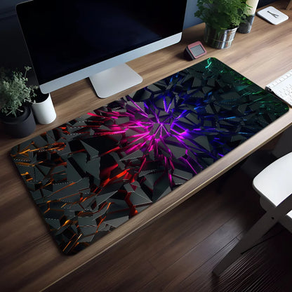 Colorful 3D Geometry Pattern Mouse Pad Non-slip Thickened Large Writing Lockedge Office Student Gaming Cushion MousePad