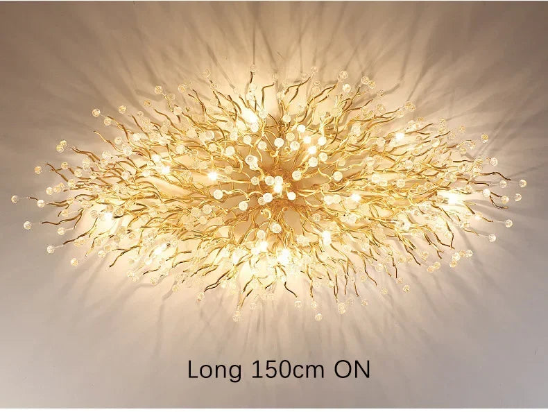 Rectangle Luxury Gold Crystal Chandelier For Dining Living Room Lobby Kitchen Table Modern Lurxy Gold Crystal Celling Chandelier
