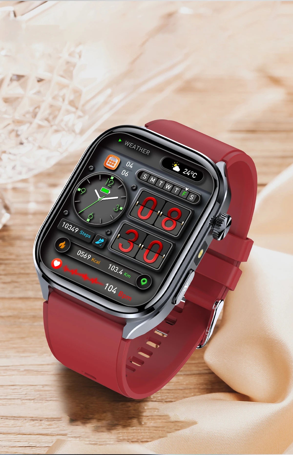 2026 New Non-Invasive Laser Treatment Three High Smart Watch Man ECG Heart Test Blood Fat Uric Acid Smart Watch For Android IOS