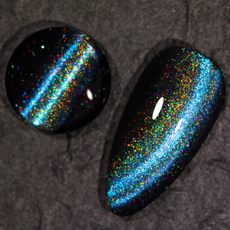 AWStorG 5ML Colorful Laser Cat Magnetic Gel Blue Glitter Shine Soak Off  Semi Permanent  UV Gel Nail Art Varnish Nail Supplies