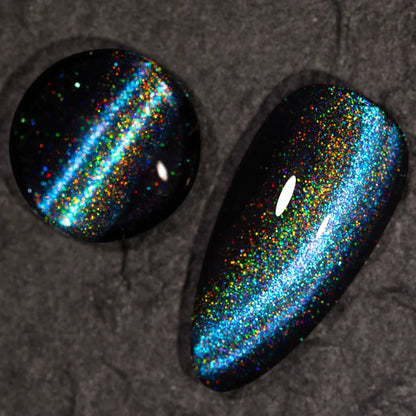 AWStorG 5ML Colorful Laser Cat Magnetic Gel Blue Glitter Shine Soak Off  Semi Permanent  UV Gel Nail Art Varnish Nail Supplies
