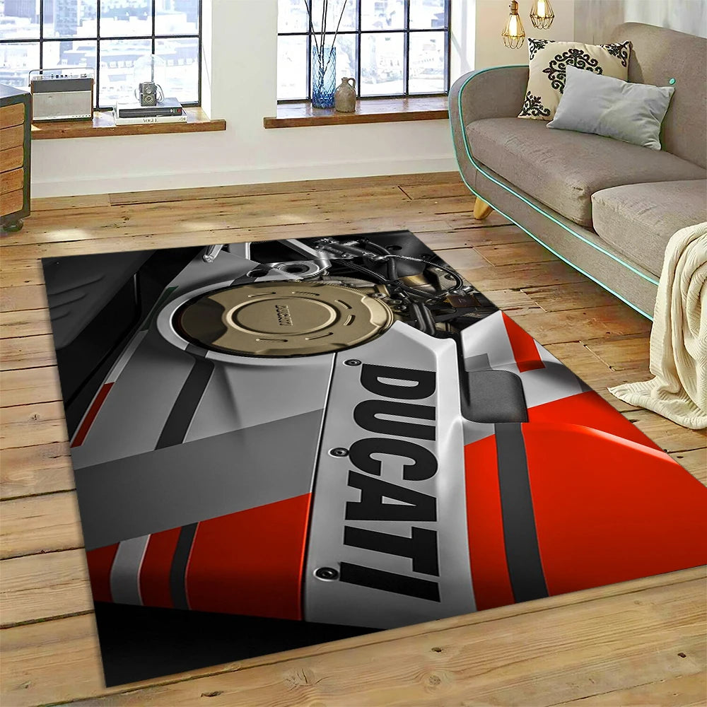 3D Racing Motorcycle Sign Carpet Rug for Living Room Bedroom Home Sofa Decoration,kids Play Non-slip Floor Mat Christmas Gift