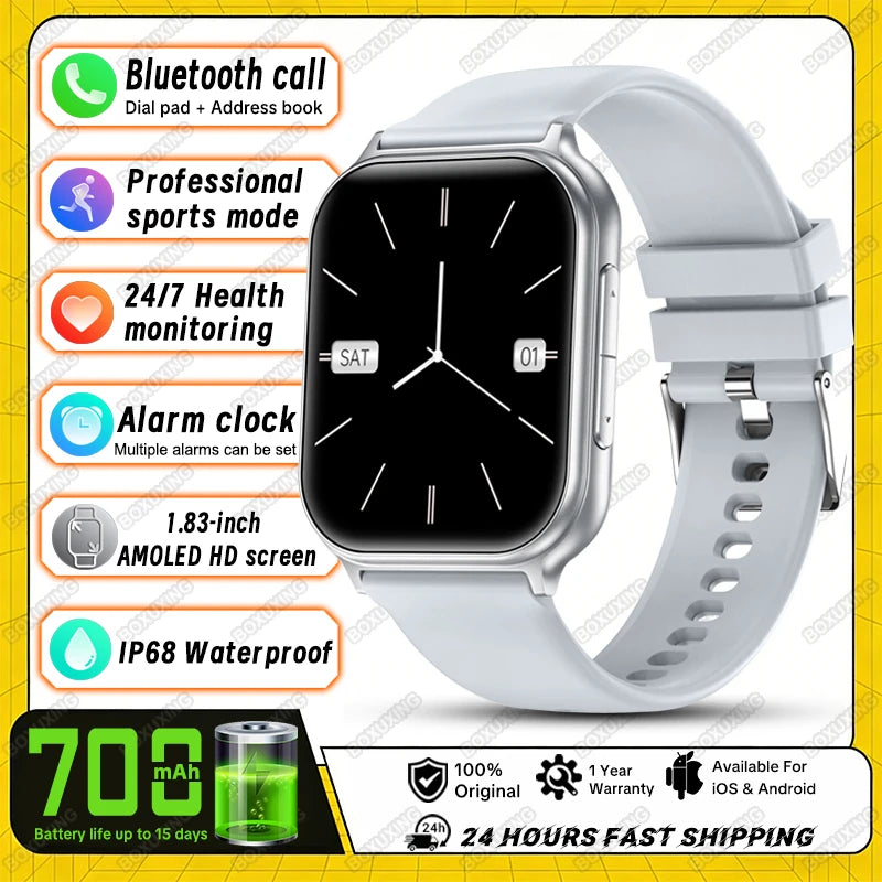 2026 New Smartwatch Women Sports Fitness Track IP68 Waterproof Built-in 24H Heart Rate Bluetooth Call Ladies Fashion Smartwatch