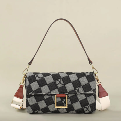 PATSY PG GARIS 2026 Women's Latin American Style Shoulder Bag New Cowboy Splicing Design All-season Suitable Crossbody Bag