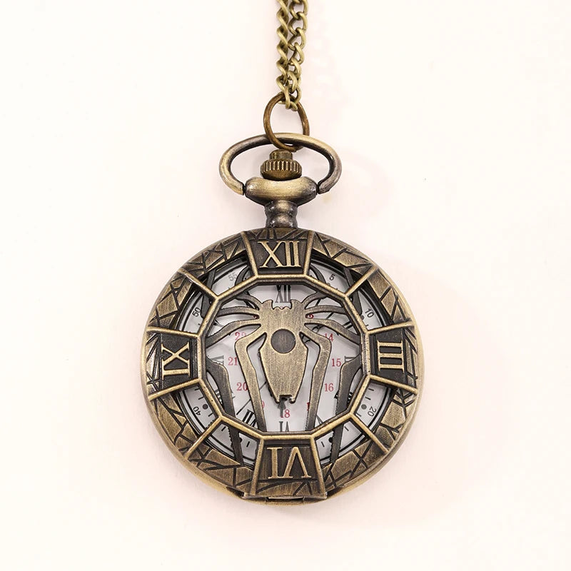 Fashion New Vintage Relief Carved And Hollowed Out Roman  Flip Style Pocket Watch On Chain Pendant Clock Chain Mens Women