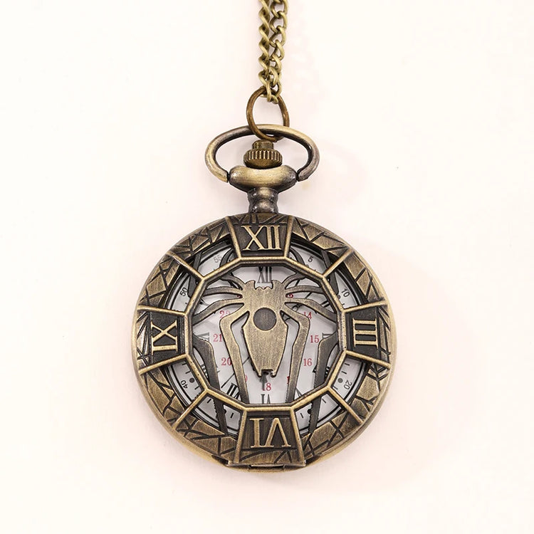 Fashion New Vintage Relief Carved And Hollowed Out Roman  Flip Style Pocket Watch On Chain Pendant Clock Chain Mens Women