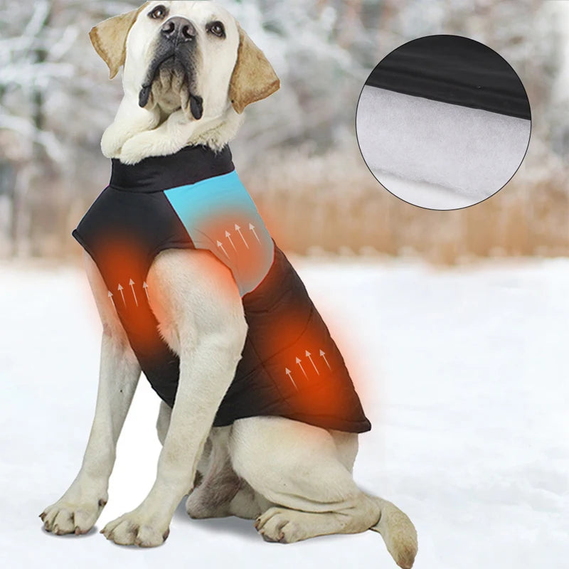Pet Waterproof Warm Large Dog Coat Puppy Clothing Pet Vest Jacket Winter Warm Dog Clothes Waterproof Pet Vest Zipper Jacket