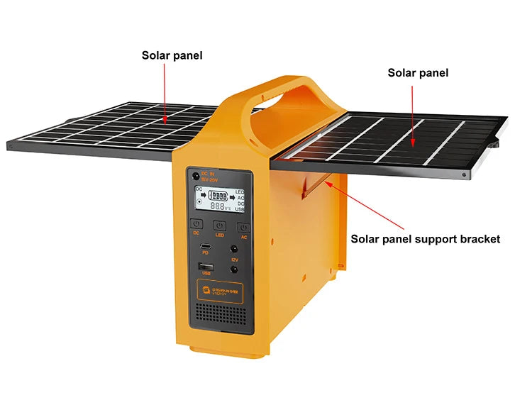 All in One Solar Power Station 100W Generador Solar Outdoor Camping Emergency Mini Portable Power Station with Solar Panels