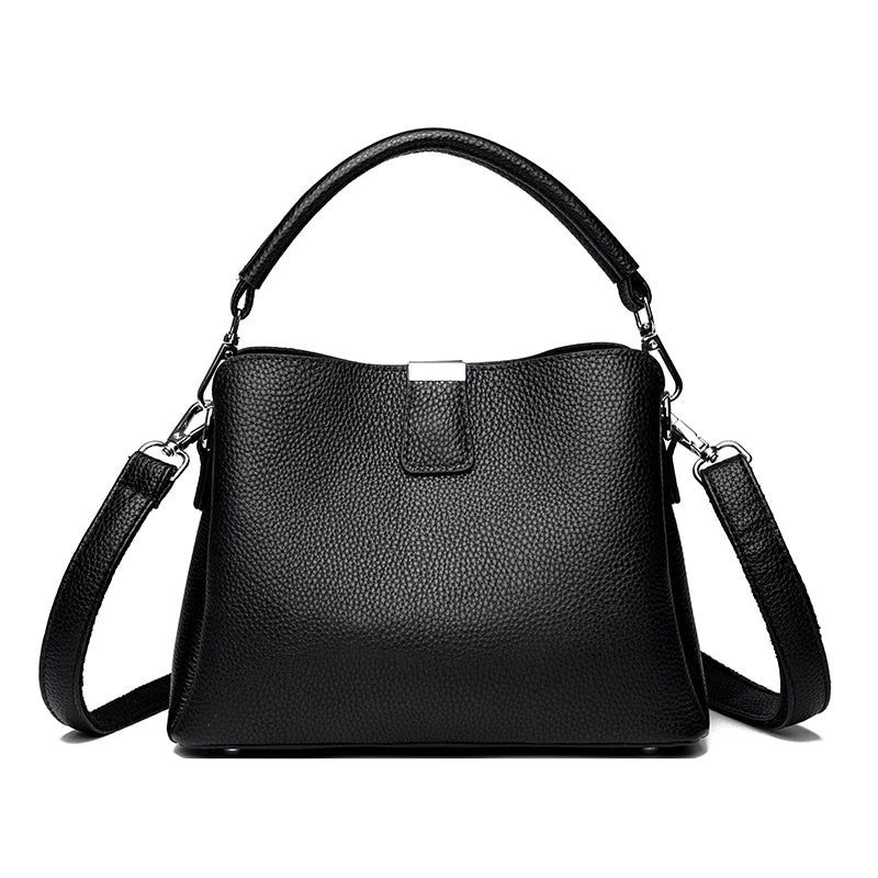 100% Genuine Leather Women Handbags Cowhide Women Shoulder bag Fashion Luxury Ladies Messenger Bags High Quality Female Tote bag