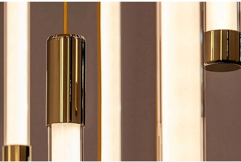 Modern Staircase LED Chandeliers Luxury Living Room Lighting Duplex Attic Home Decoration Restaurant Bright Ceiling Chandeliers