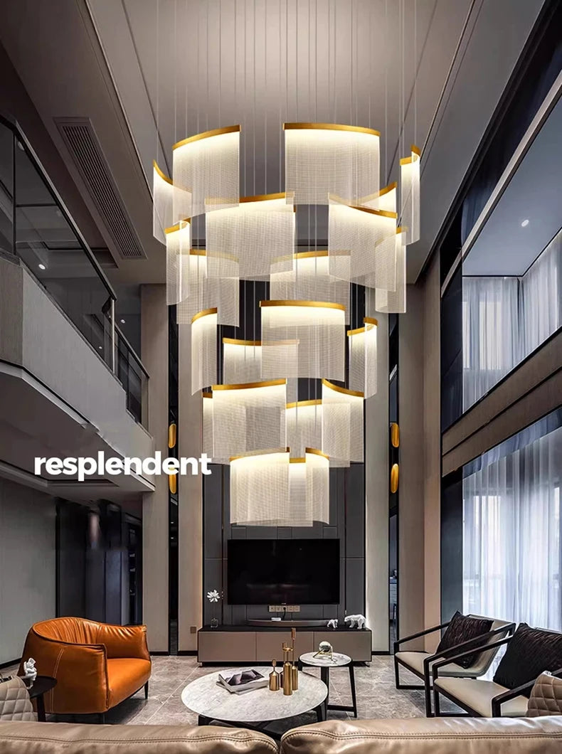 Modern home decor led lights pendant light lamps forstaircase Chandeliers for living room hanging light indoor lighting