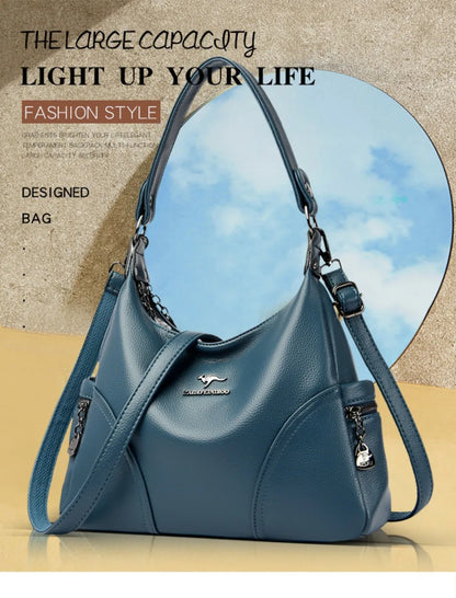 The New Style Bag Leather Luxury Handbags Women Bag Designer Solid Color Women Shoulder Messenger Bags for Women 2024 Sac A Main