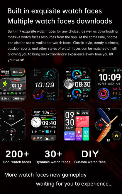 2026 New Smart Watches Women Full Touch Screen Bluetooth Call Waterproof Sport Fitness Tracker Lady Watches Smartwatch For Men