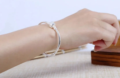 Hot Selling High Quality Authentic 925 Sterling Silver Snake Chain Bracelets Brand Charm Pandor bracelet For Women Jewelry