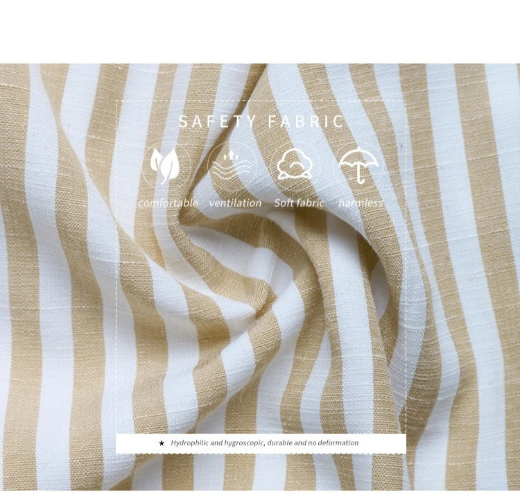 Ladies Striped Sleeveless Belted Romper, Loose Single Breasted Summer Jumpsuit Casual Streetwear