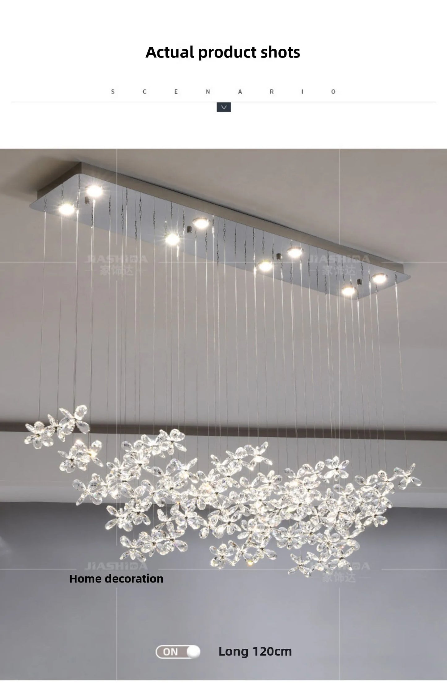 French Crystal Dining ChandelierFo Home Use Restaurant Lamp Luxurious And Modern Café Bar Counter Dining Table And Ceiling Light