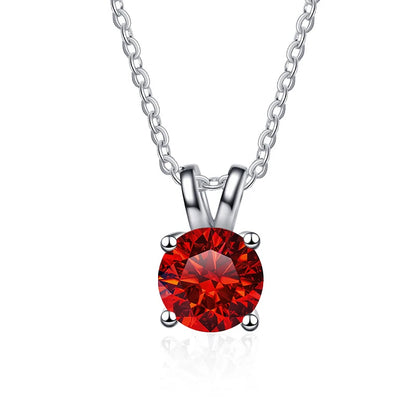 JoyceJelly 1ct 2ct Moissanite Pendant Necklace For Women Top Quality 925 Sterling Silver Wedding Party Bridal Fine Jewelry Gift