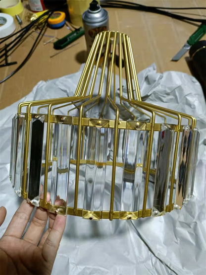 Crystal Pendant Lights Indoor Bedroom Ceiling Chandeliers Lamps Nordic Loft Loby Hanging Light Fixture Hotel Hall Decor Led Lamp