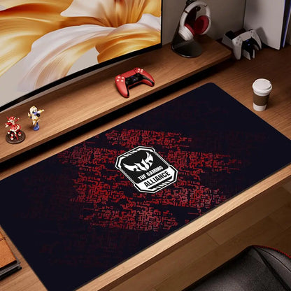 HYBXAXC Black TUF Gaming Mouse Pad XXL Gaming Accessories Office Gamer Keyboard DeskMat Non-Slip Laptop Notebook Rubber Mousepad