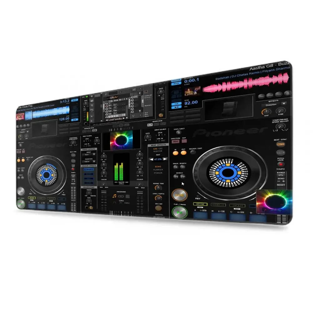 Radio Dj Large Professional Game Mouse Pad Keyboard Gamer Office Accessories Desk Mat Anime XXL Anti-Slip Desktop Mat Floor Mats